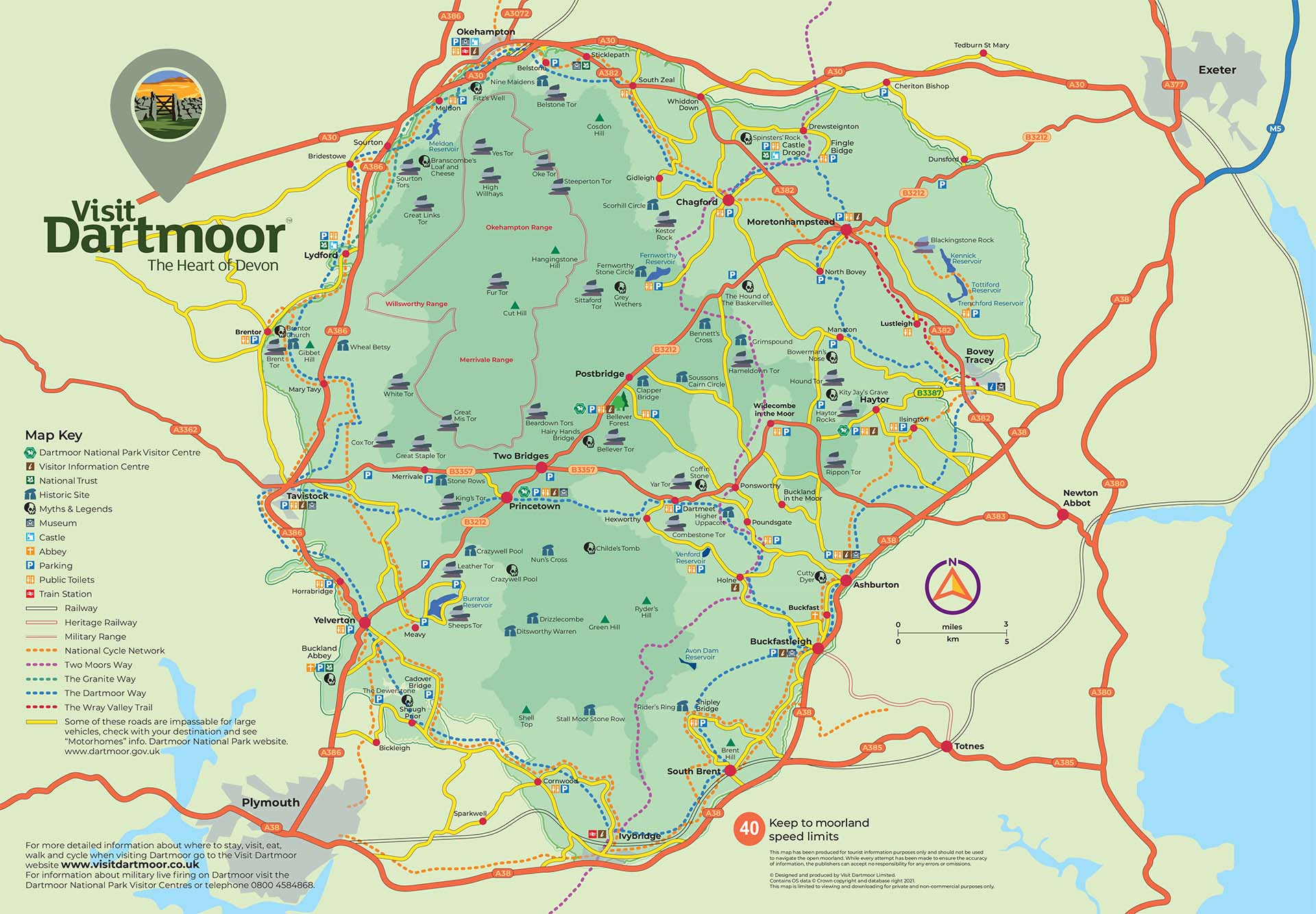 Map Of Tors On Dartmoor Map Of Dartmoor - Find Your Way Around Dartmoor