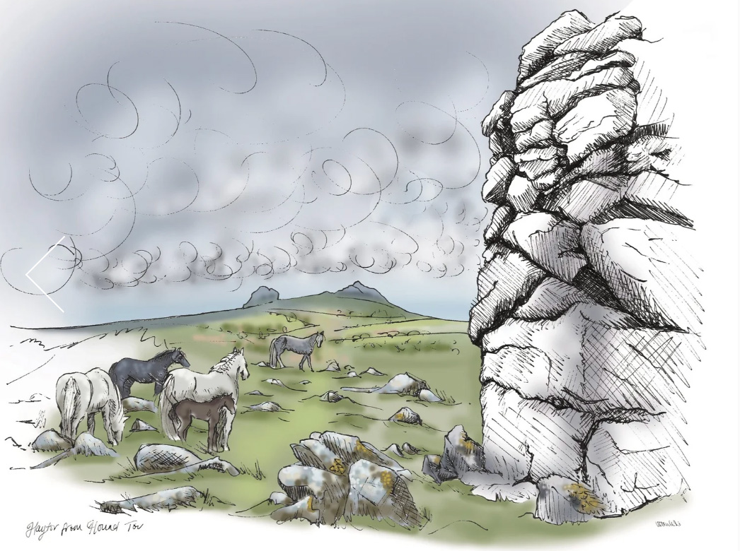 Haytor viewed from Hound Tor, Dartmoor National Park